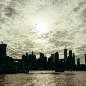 heli over a dark skyline by robert mangelmann | 20220707nyc_088
