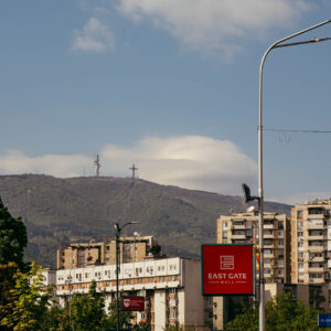 millenium cross and aec telecommunication tower by robert mangelmann | 20230430skopje_044