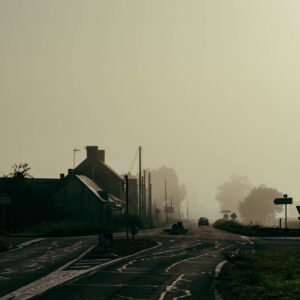 foggy road by robert mangelmann | 20230907bretagne_004