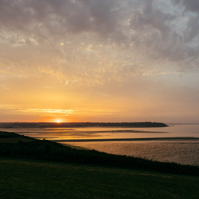 sunset at plage bellevue ii by robert mangelmann | 20230907bretagne_106
