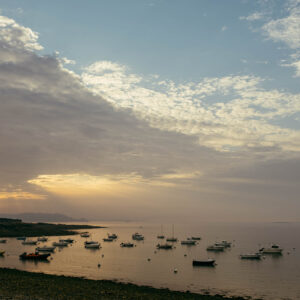 sunset at plage de keriec by robert mangelmann | 20230908bretagne_104