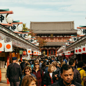 touristy nakamise dori by robert mangelmann | 20231123tokyo_025