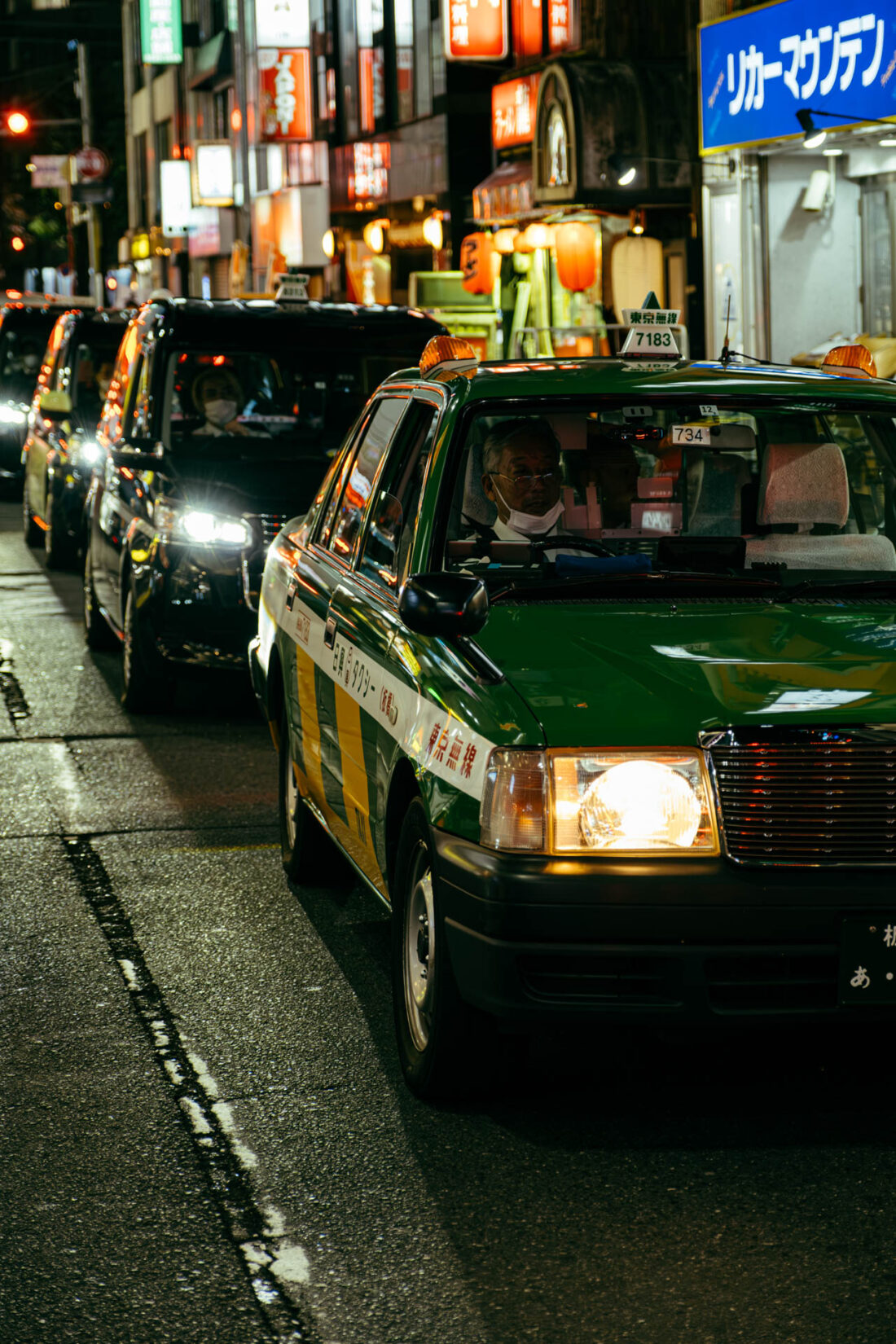 cabs in line by robert mangelmann | 20231124tokyo_0981