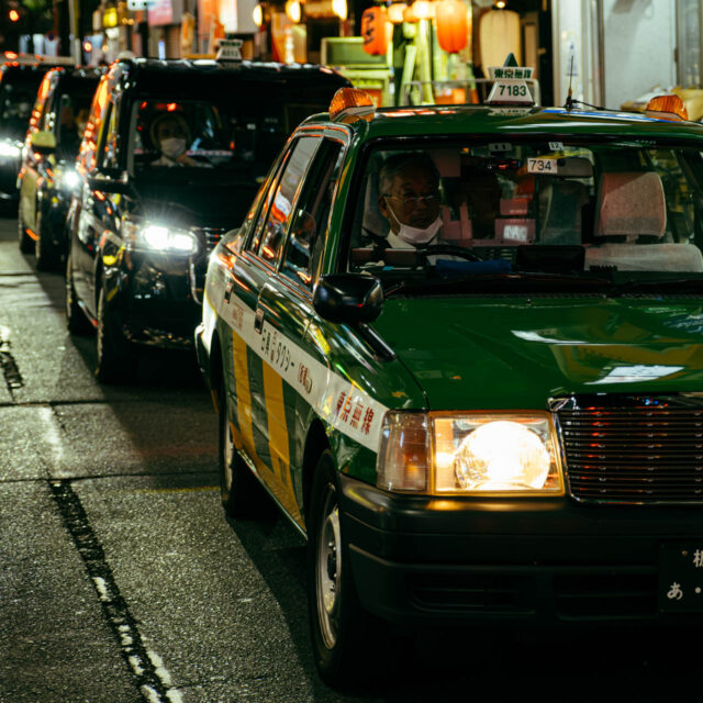 cabs in line by robert mangelmann | 20231124tokyo_0981